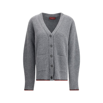 Gucci Gray Wool Cardigan