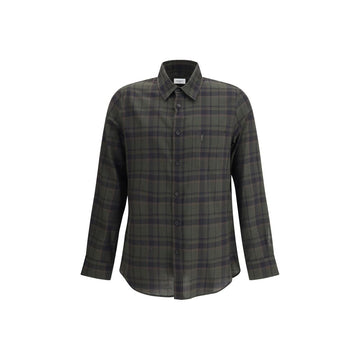 Saint Laurent Green Cotton Pattern Shirt
