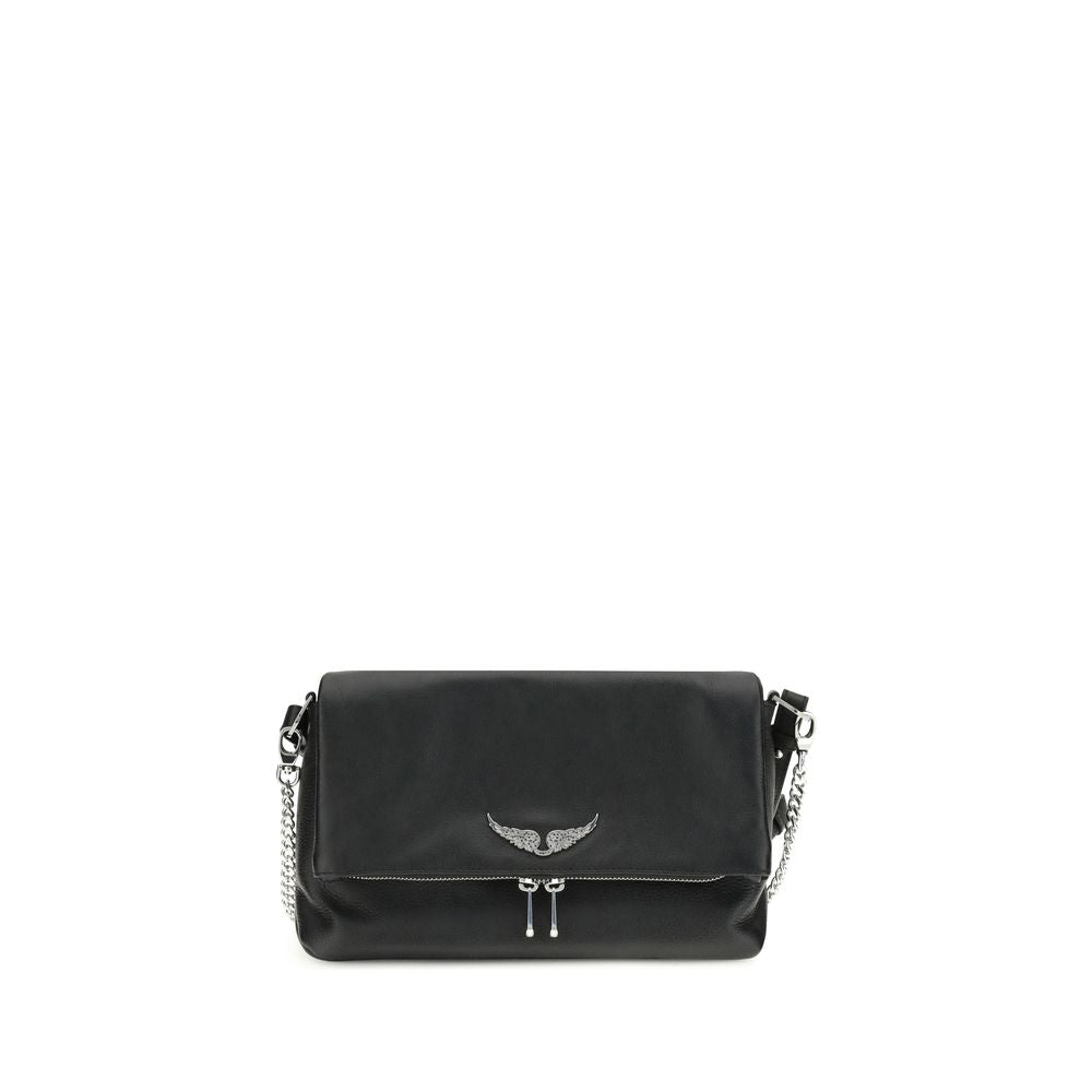 Zadig & Voltaire Black Calf Leather Bos Taurus Shoulder Bag