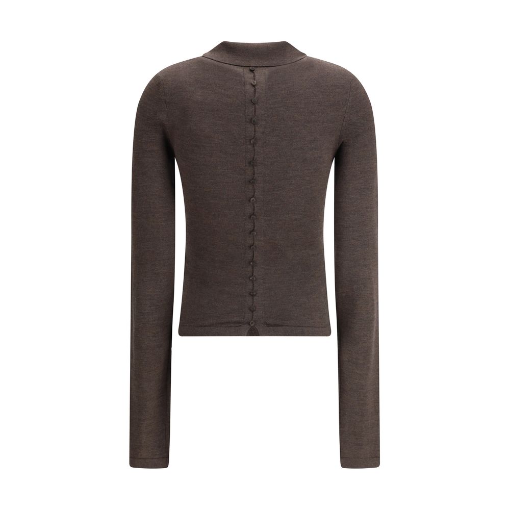 Jacquemus Brown Merino Wool Polo Shirt