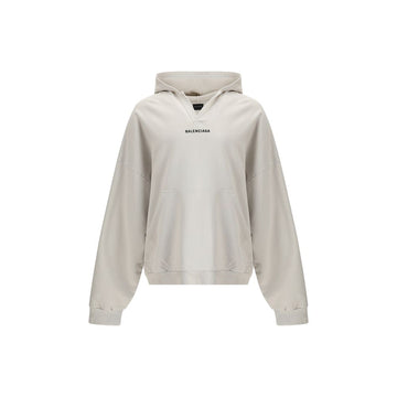 Balenciaga White Cotton Sweatshirt