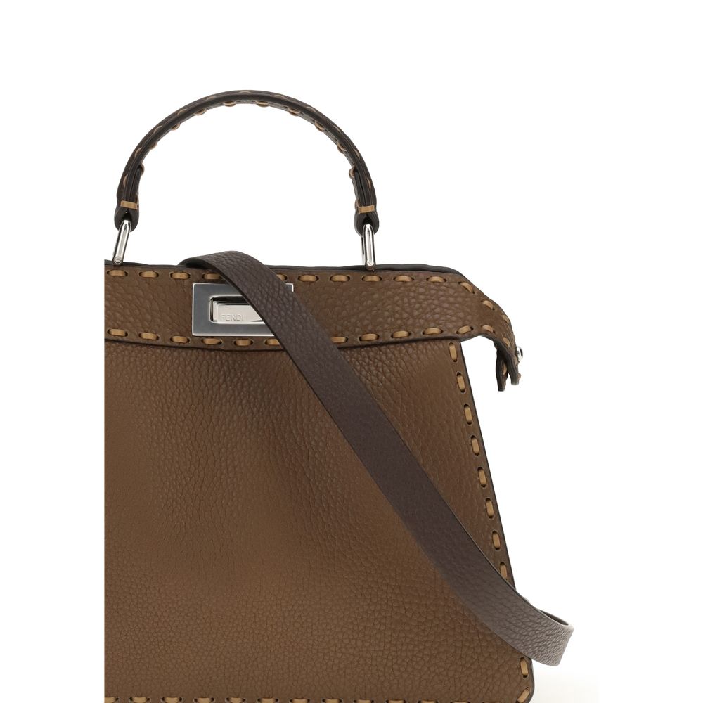 Fendi Brown Leather Shoulder Bag