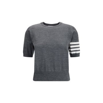 Thom Browne Gray Fleece Wool T-Shirt