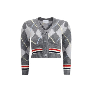 Thom Browne Gray Fleece Wool Cardigan