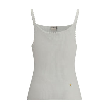 Chloé White Cotton Top