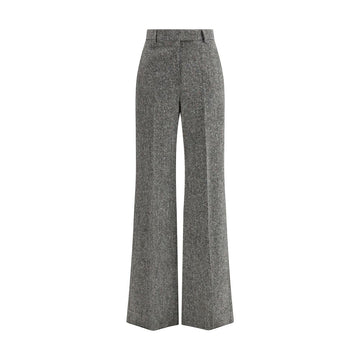 Valentino Gray Fleece Wool Pants