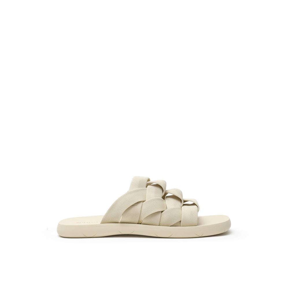 Bottega Veneta Beige Fabric Slippers