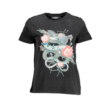 Desigual Black Cotton T-Shirt