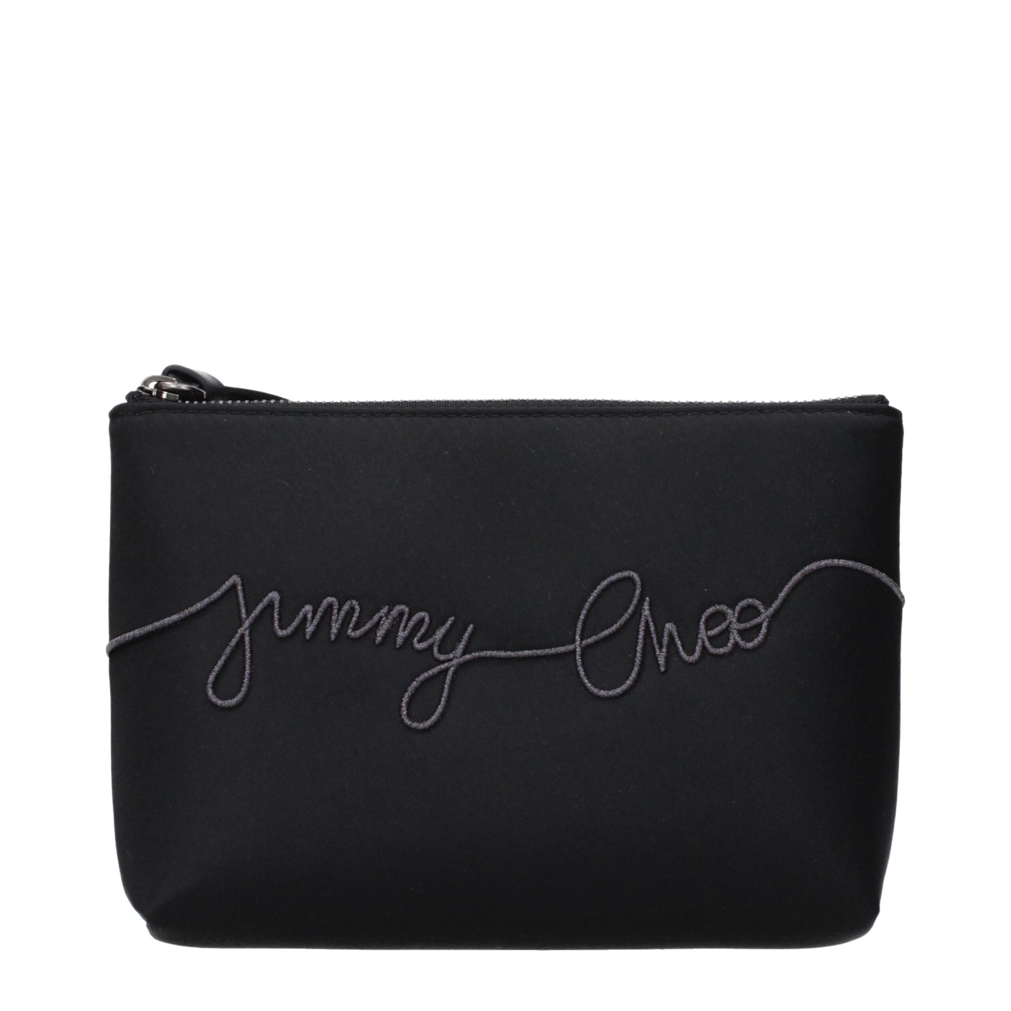 Jimmy Choo Black Satin Clutch Bag