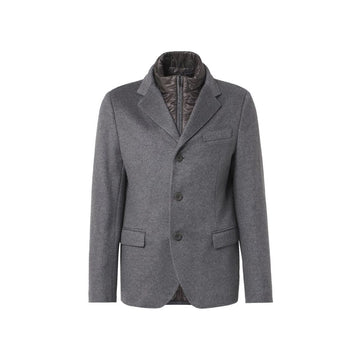 Herno Gray Cashmere Jackets And Coat