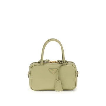 Prada Green Calf Leather Bos Taurus Handbag