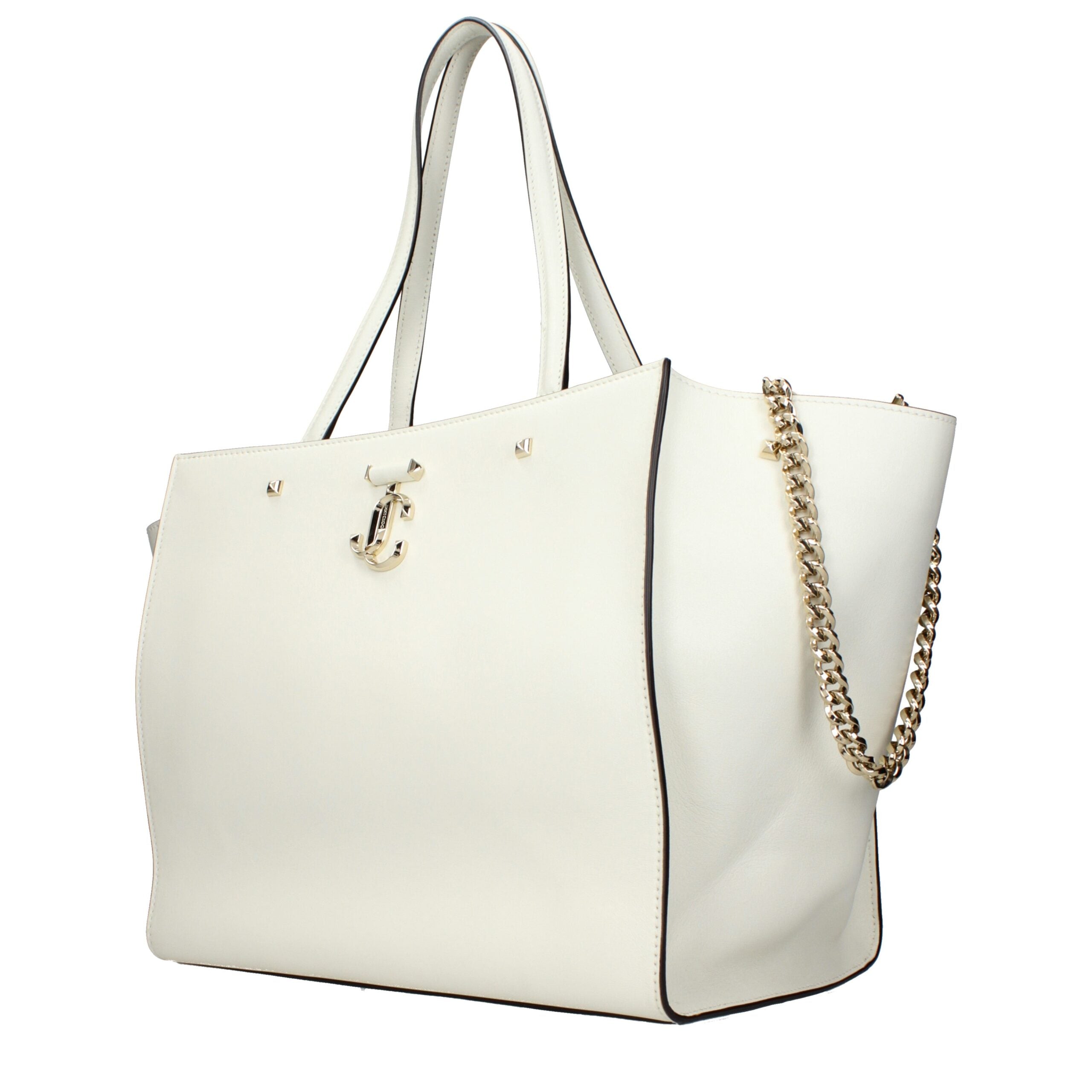 Jimmy Choo White Leather Shoulder Bag