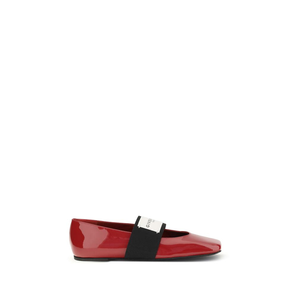 Givenchy Red Leather Ballet Flats