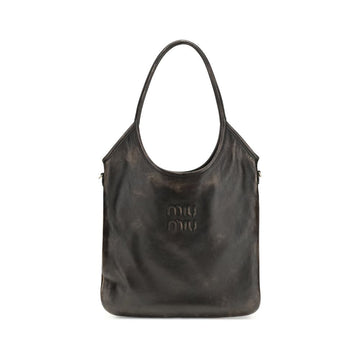 Miu Miu Brown Calf Leather Bos Taurus Shoulder Bag