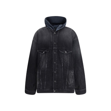 Balenciaga Black Cotton Denim Jacket
