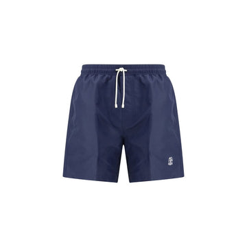 Brunello Cucinelli Blue Polyester Swim Shorts
