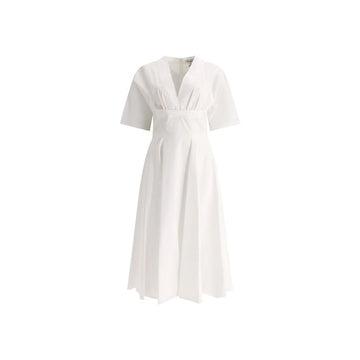 Alaïa White Cotton Casual Dress