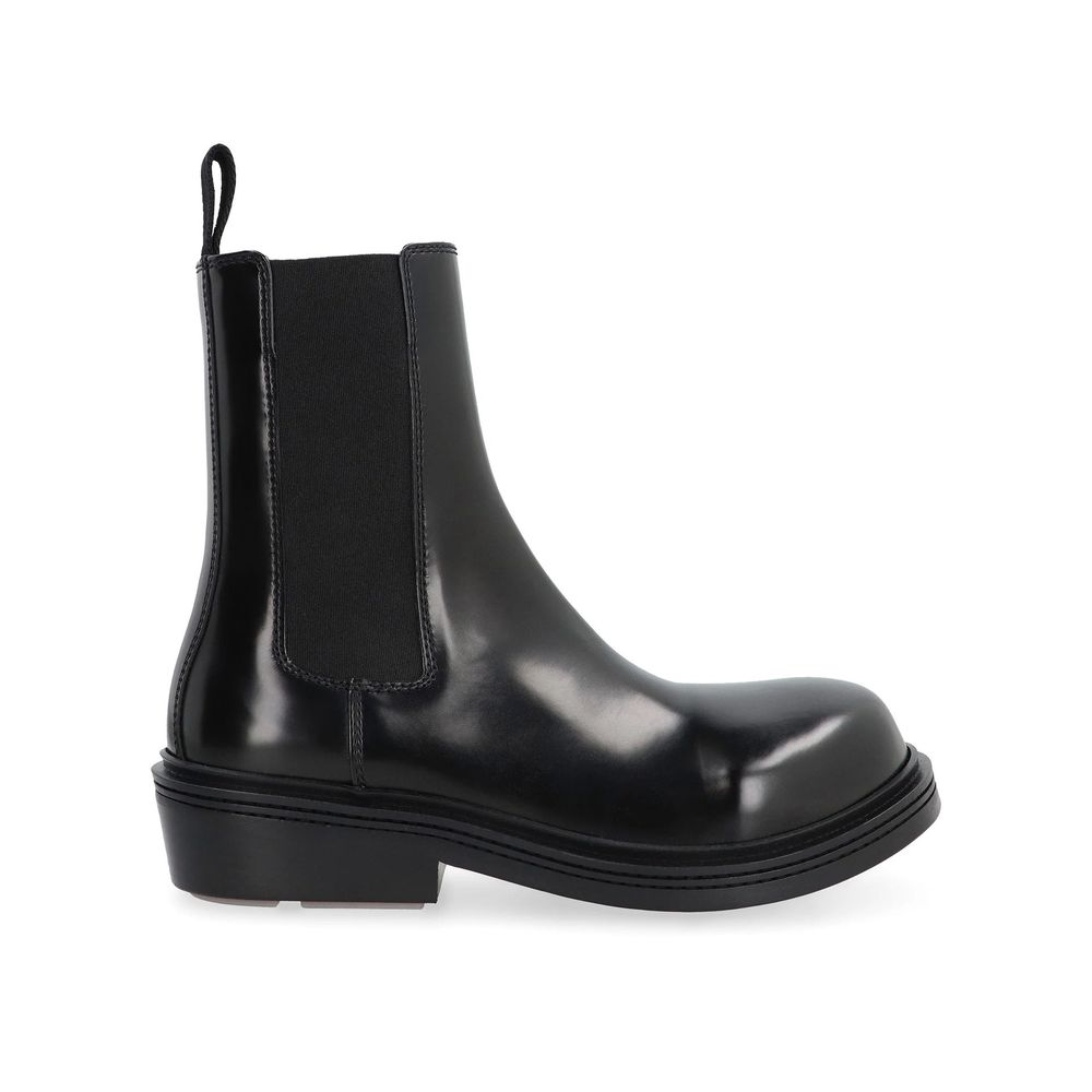 Bottega Veneta Black Calfskin Chelsea Boots