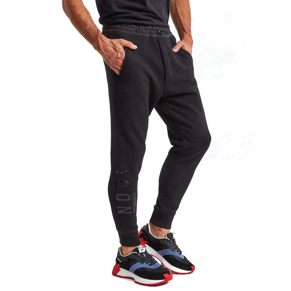 Dsquared² Black Cotton Joggers (Workout Pants)