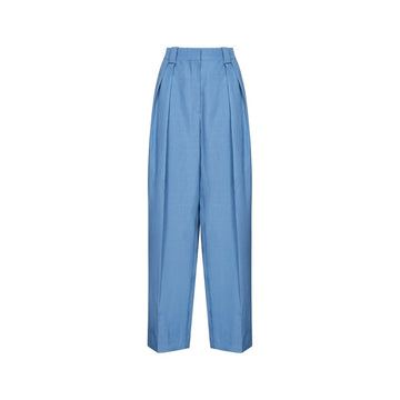 Stella McCartney Blue Linen Casual Pants