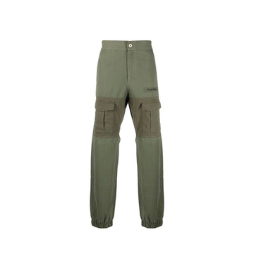 Palm Angels Green Cotton Cargo Pants