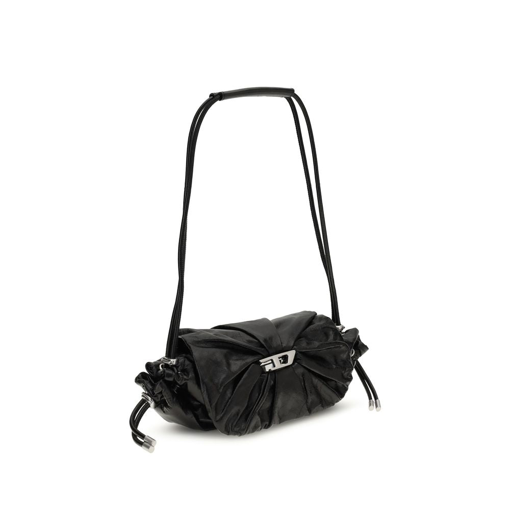 Diesel Black Calf Leather Bos Taurus Shoulder Bag