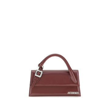 Jacquemus Bordeaux Calf Leather Bos Taurus Handbag
