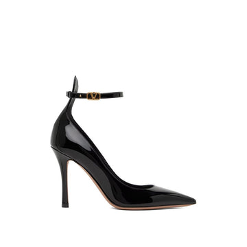 Valentino Garavani Black Leather High Heel Pumps
