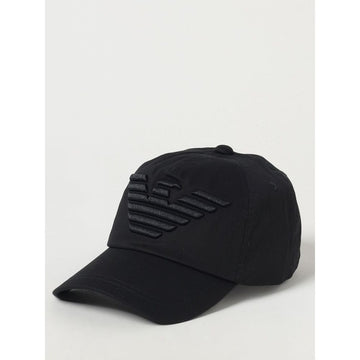 Emporio Armani Black Cotton Cap (Baseball Hat)