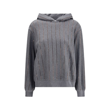 Brunello Cucinelli Gray Cotton Sweatshirt