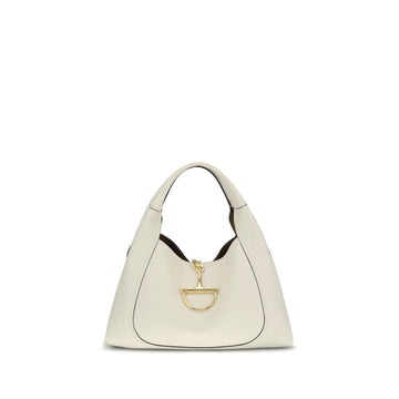 Gucci White Calf Leather Bos Taurus Shoulder Bag
