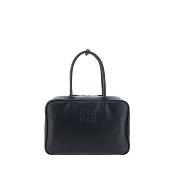 Miu Miu Black Calf Leather Bos Taurus Handbag