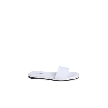 Calvin Klein White Recycled Polyester Sandals