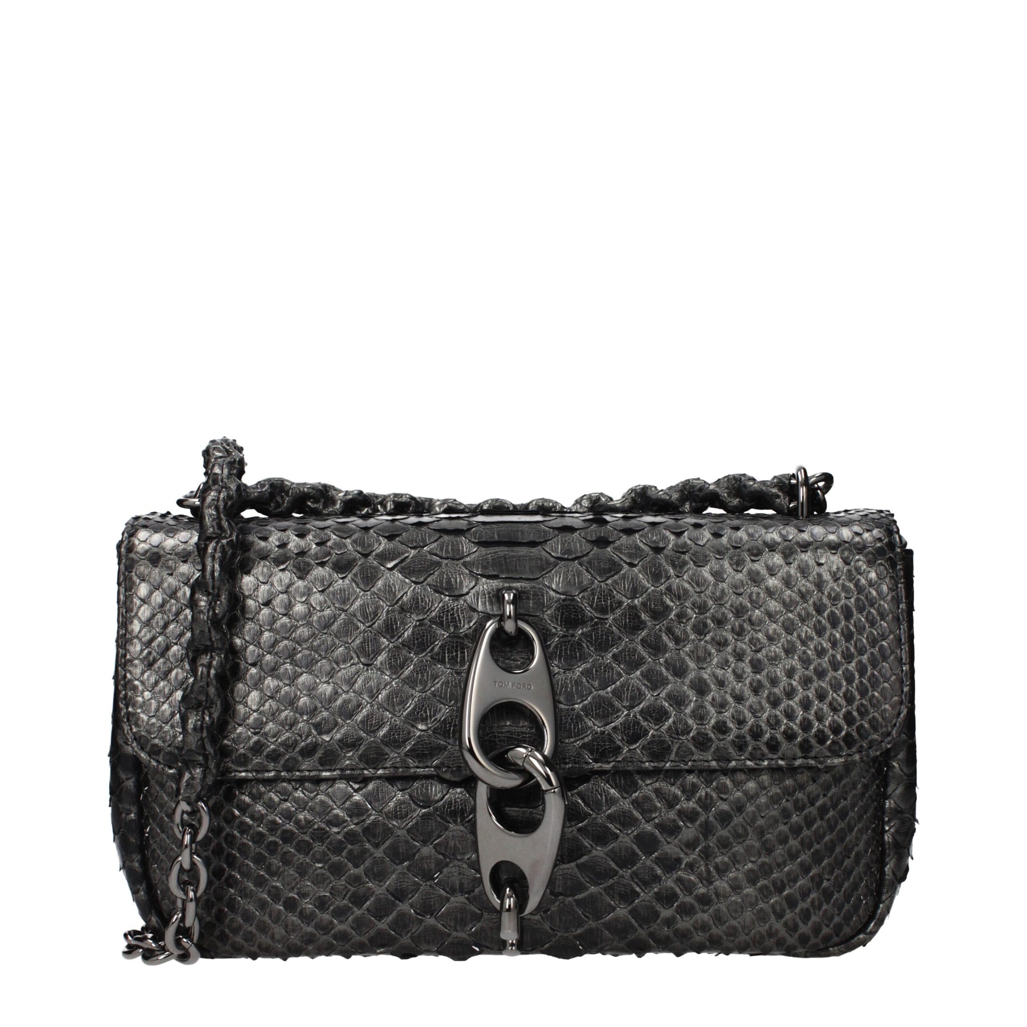 Tom Ford Gray Skin Shoulder Bag