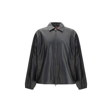 Diesel Black Polyester Biker Jacket