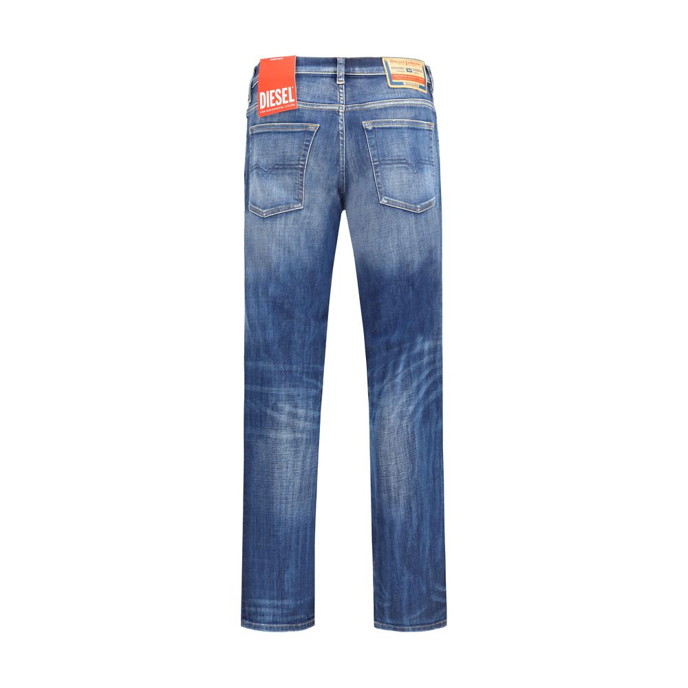 Diesel Blue Cotton Slim Fit Jeans