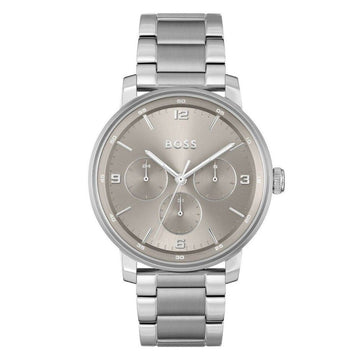 Hugo Boss Gray Stainless Steel Dress Watch