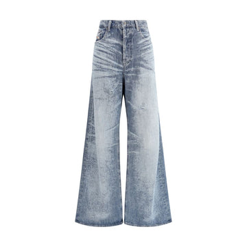Diesel Blue Cotton Flared Jeans