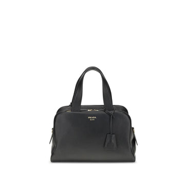Prada Black Calf Leather Bos Taurus Handbag