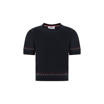 Thom Browne Black Cotton T-Shirt