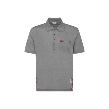 Thom Browne Gray Cotton Polo Shirt