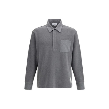 Thom Browne Gray Cotton Polo Shirt