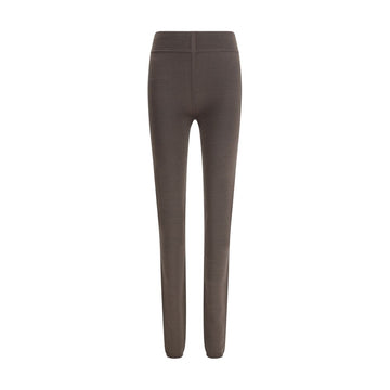 Rick Owens Gray Fleece Wool Leggings