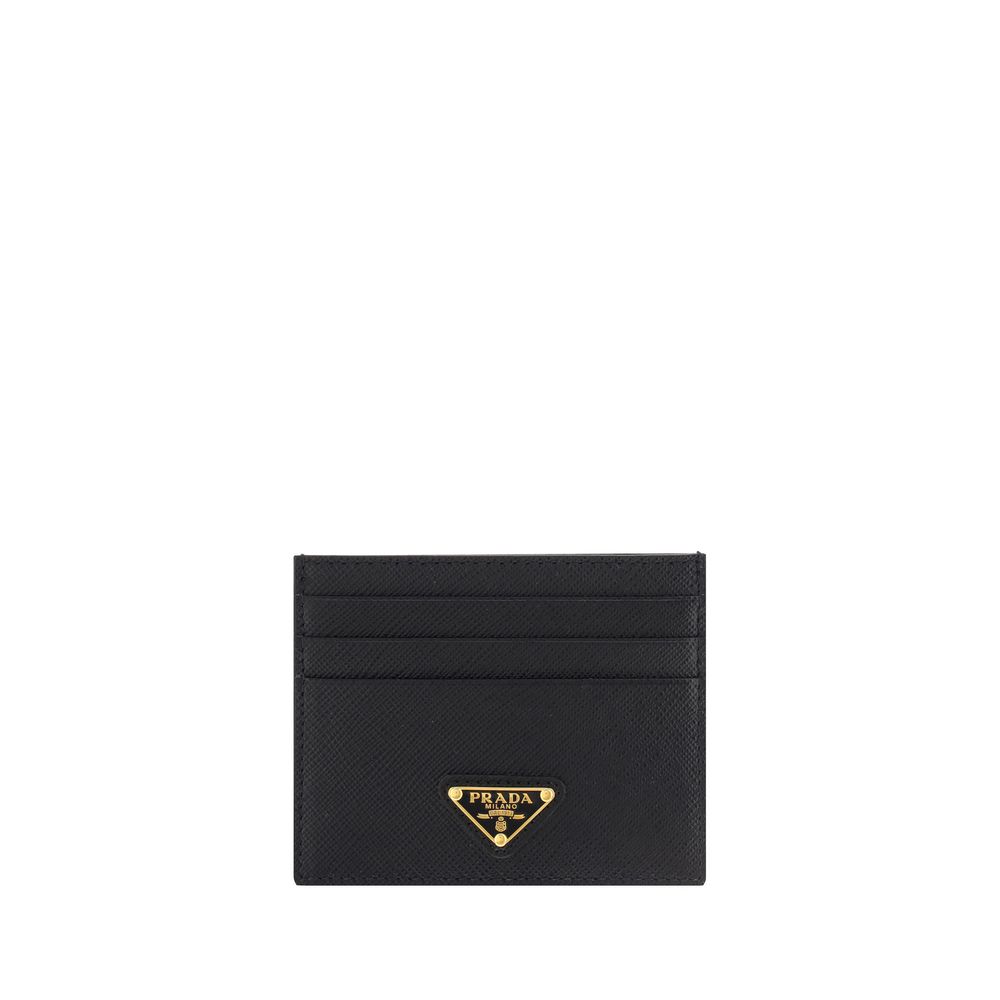 Prada Black Calf Leather Bos Taurus Wallet