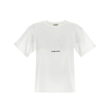 Saint Laurent White Cotton T-Shirt